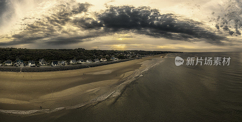 Omaha beach Normandy France Aerial view